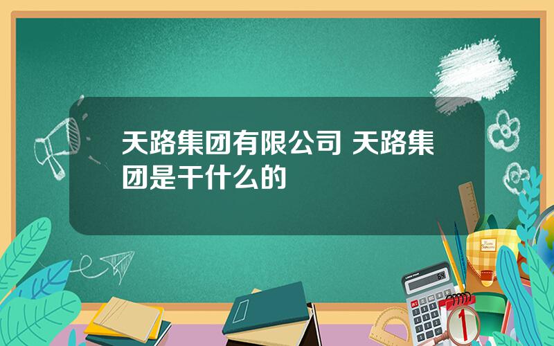 天路集团有限公司 天路集团是干什么的